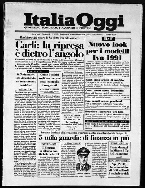 Italia oggi : quotidiano di economia finanza e politica